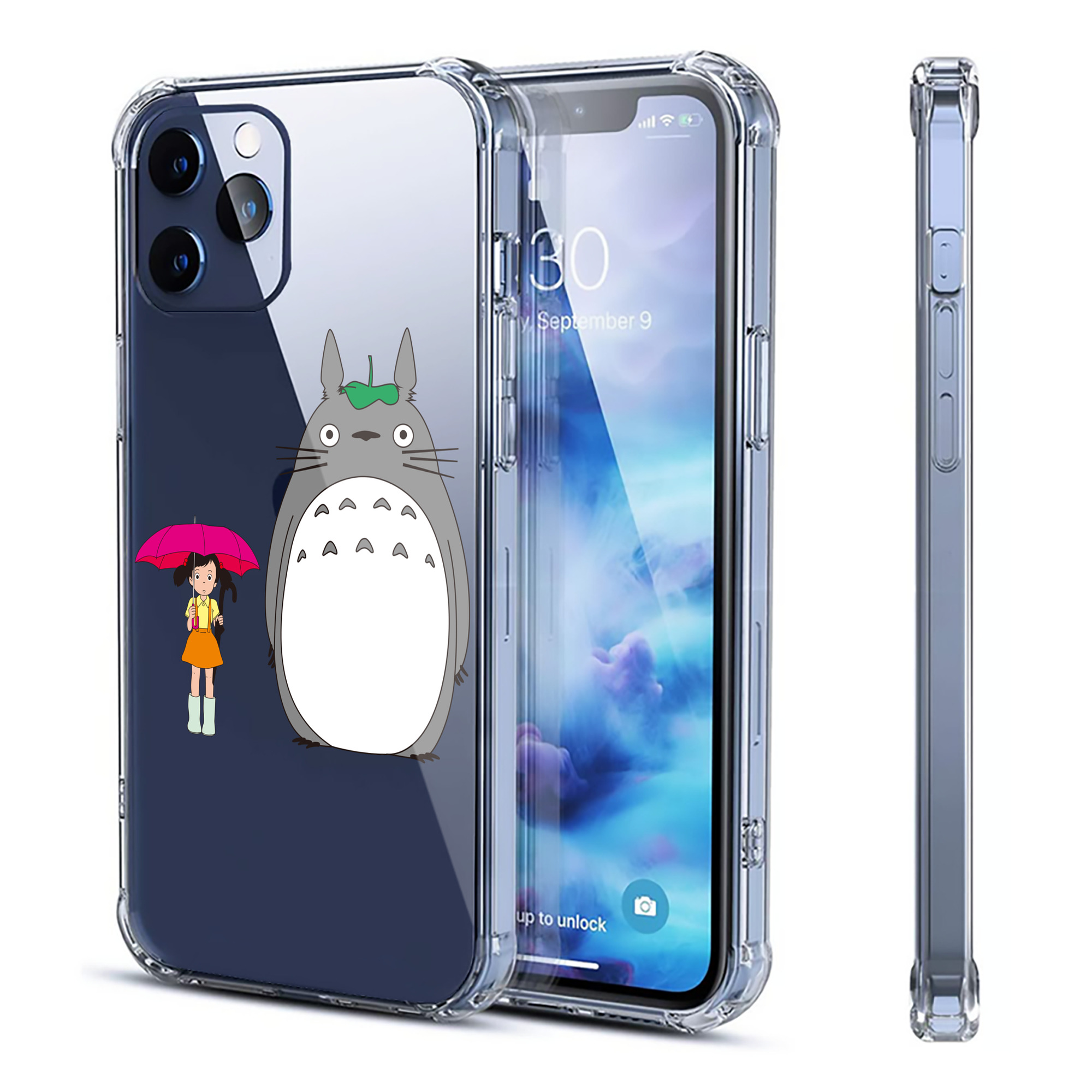 （画像用） となりのトトロ 草壁メイ 草壁サツキ My Neighbor Totoro Satsuki Kusakabe Mei Kusakabe 【iPhone 12シリーズ対応】透明スマホケース（クリアソフトケース）